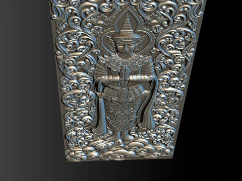 BUDDHA STANDING BAS RELIEF CNC MODEL 3D Print Model