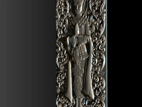 BUDDHA STANDING BAS RELIEF CNC MODEL 3D Print Model
