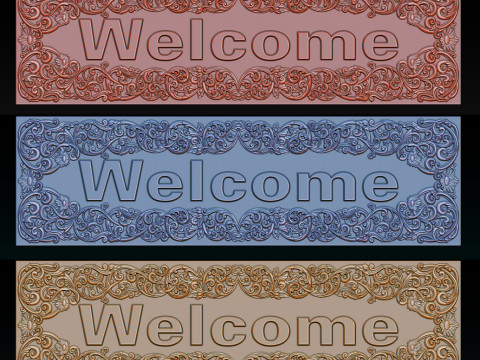 SELAMAT DATANG MODEL BANTUAN 3D TANDA CNC Hias Model Cetak 3D