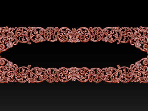 Декоративная цветочная рамка с рельефом с ЧПУ 3D Принт Модель