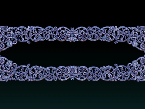 Moldura floral ornamental em relevo CNC Modelo de Impressão 3D