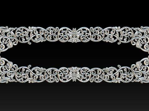 装饰花框 CNC 浮雕 3D 打印模型