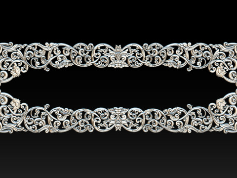 装饰花框 CNC 浮雕 3D 打印模型