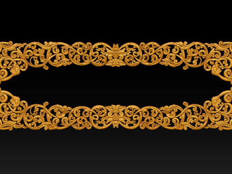 装饰花框 CNC 浮雕 3D 打印模型