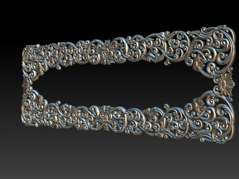 Moldura floral ornamental em relevo CNC Modelo de Impressão 3D