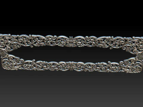Moldura floral ornamental em relevo CNC Modelo de Impressão 3D