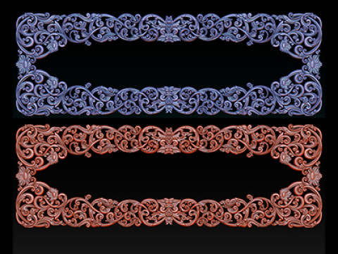 装饰花框 CNC 浮雕 3D 打印模型
