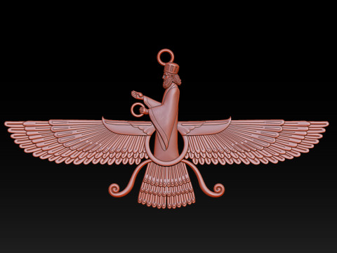 Faravahar 보석용 3D 구호 모델 3D 프린트 모델