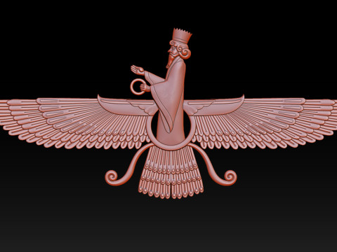 Faravahar ジュエリー用 3D レリーフ モデル 3Dプリントモデル