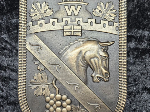 Heraldic Shield Crest CNC Relief 3D Print Model