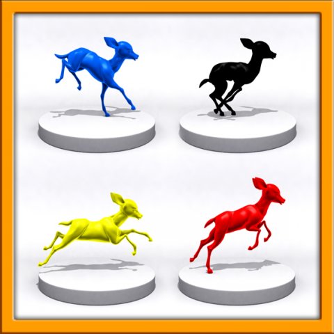 cartoon fawn 3d printing 3D 打印模型 .c4d .max .obj .3ds .fbx .stl .blend 