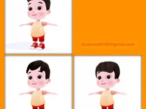 çizgi film çocuğu 3D Model