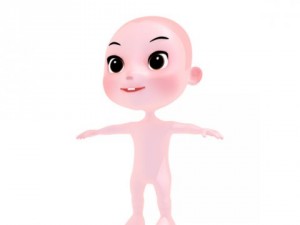 cartoon girl 3D Model