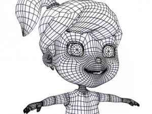 cartoon girl 3D Model
