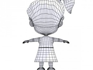 cartoon girl 3D Model