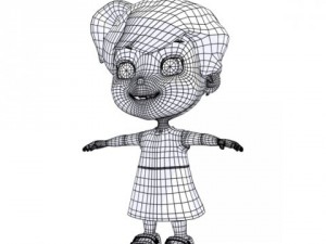 cartoon girl 3D Model