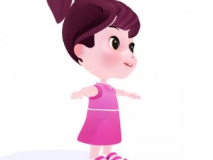 cartoon girl 3D Model