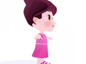cartoon girl 3D Model