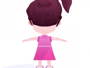 cartoon girl 3D Model