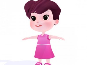 cartoon girl 3D Model