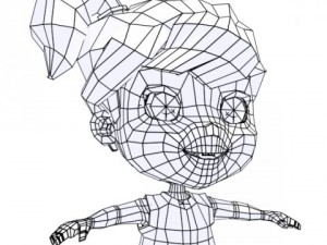 cartoon girl 3D Model