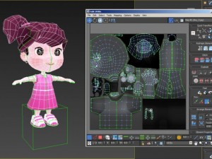 cartoon girl 3D Model