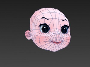 cartoon girl 3D Model