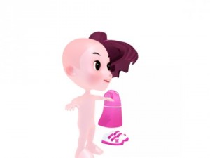 cartoon girl 3D Model