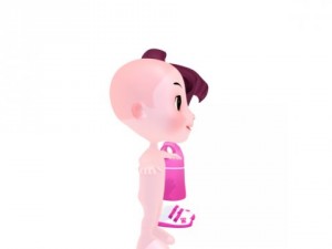cartoon girl 3D Model