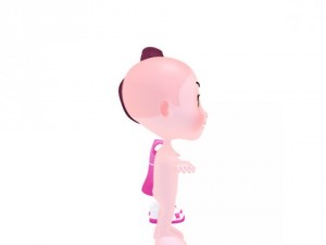 cartoon girl 3D Model