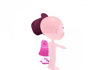 cartoon girl 3D Model