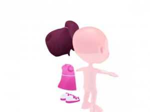 cartoon girl 3D Model