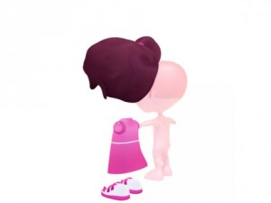 cartoon girl 3D Model
