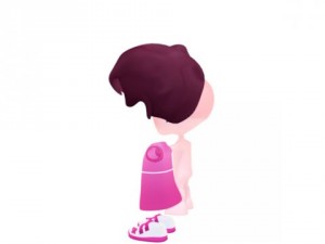 cartoon girl 3D Model