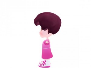 cartoon girl 3D Model
