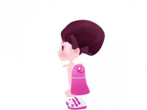 cartoon girl 3D Model