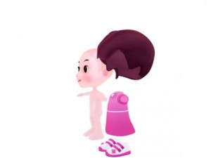 cartoon girl 3D Model