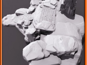 generic stone stairs basemesh Modelo 3D