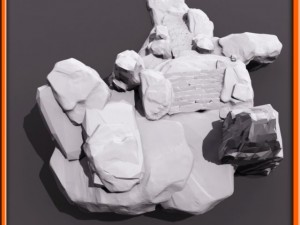 generic stone stairs basemesh Modelo 3D