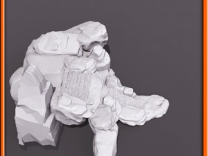 generic stone stairs basemesh Modelo 3D
