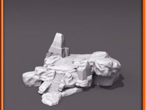 generic stone stairs basemesh Modelo 3D