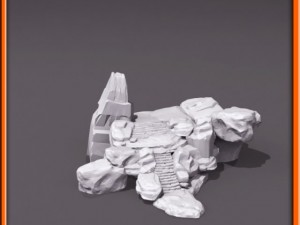 generic stone stairs basemesh Modelo 3D