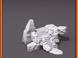 generic stone stairs basemesh Modelo 3D