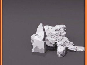 generic stone stairs basemesh Modelo 3D