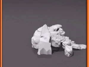 generic stone stairs basemesh 3D Model
