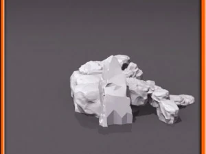 generic stone stairs basemesh 3D Model