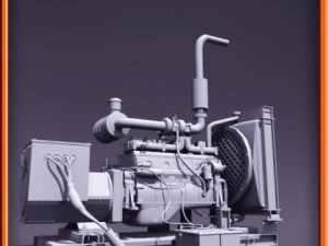 Diesel generator 3D Model