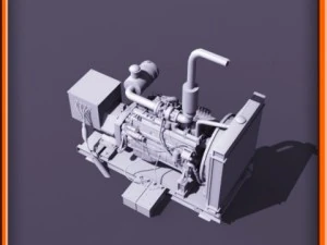Diesel generator 3D Model