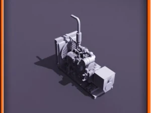 Diesel generator 3D Model