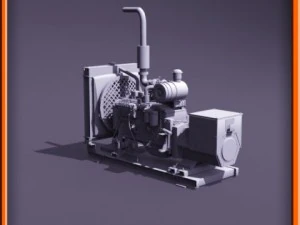 Diesel generator 3D Model
